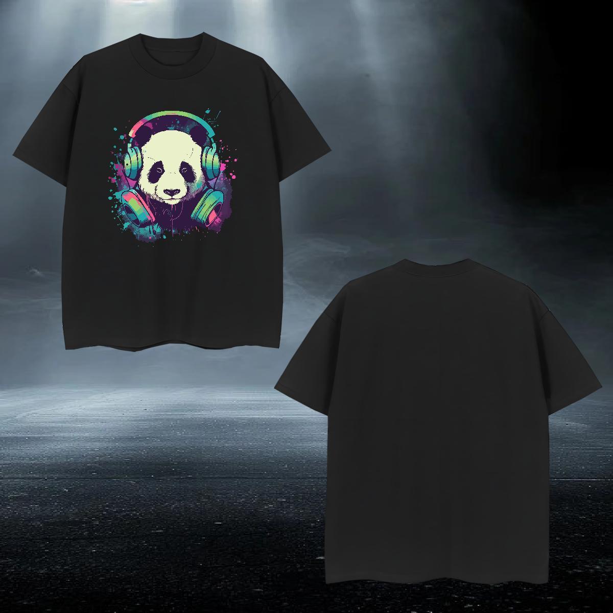 2024 Summer T Shirts Men 230g Cotton Spring Summer Wear Crew Neck Loose Fit Mens Tshirts Cartoon Printing L-4XL
