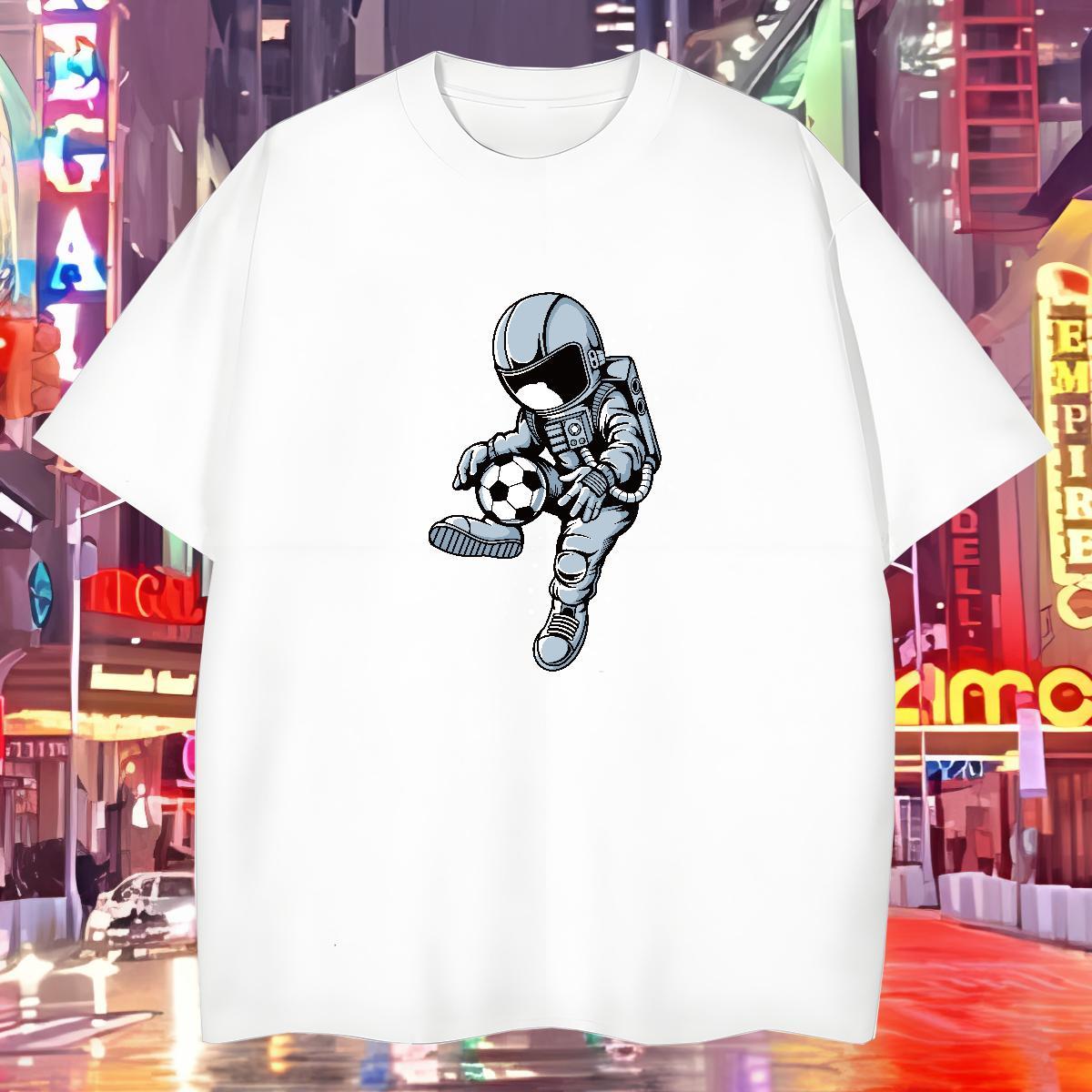 T-Shirts 230g Pure Cotton universe Spring Summer Breathable Short Sleeve Custom Printing Men Tees Casual New Loose Tees Shirts