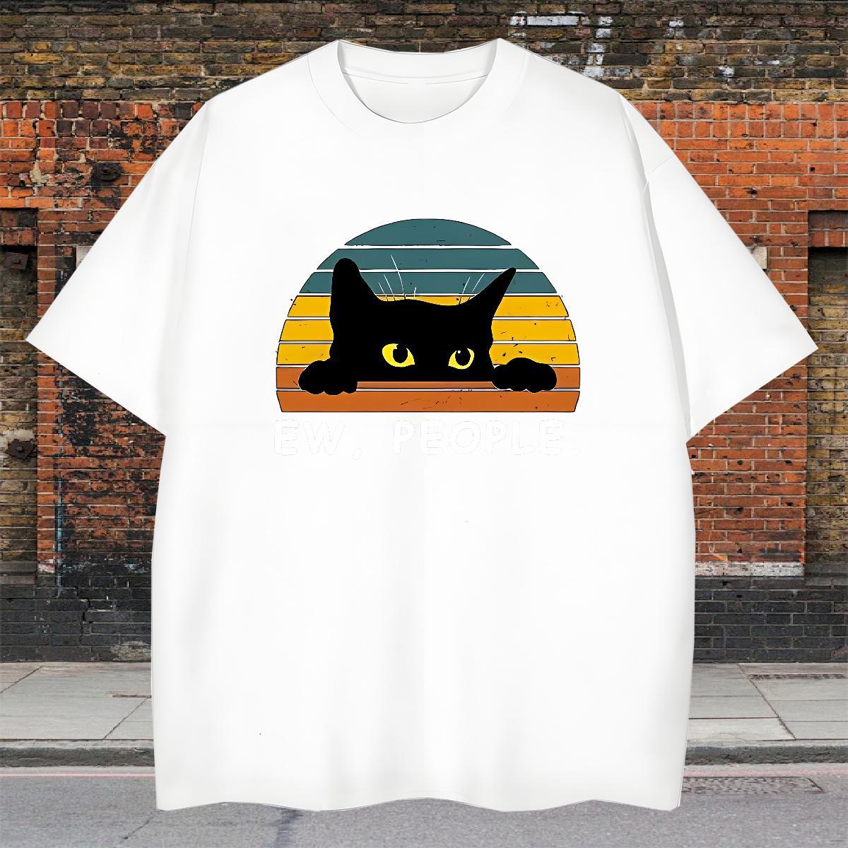 Brand Men Clothes T-Shirt 100% Cotton 230g Casual Beach cat Customized Breathable Soft Free Shipping T Shirt For Man Polos