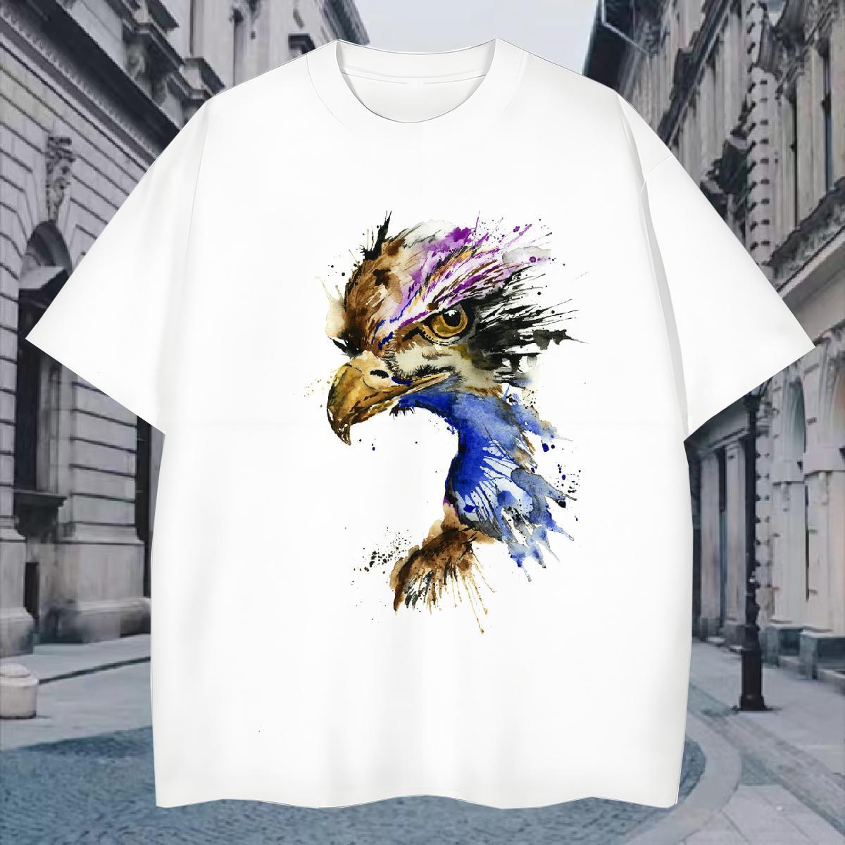 T-Shirts 230g 100% Cotton cool Summer Casual Short Sleeve O-Neck DIY Printed Men Clothes T-Shirt 2024 New Loose Fit Clothings