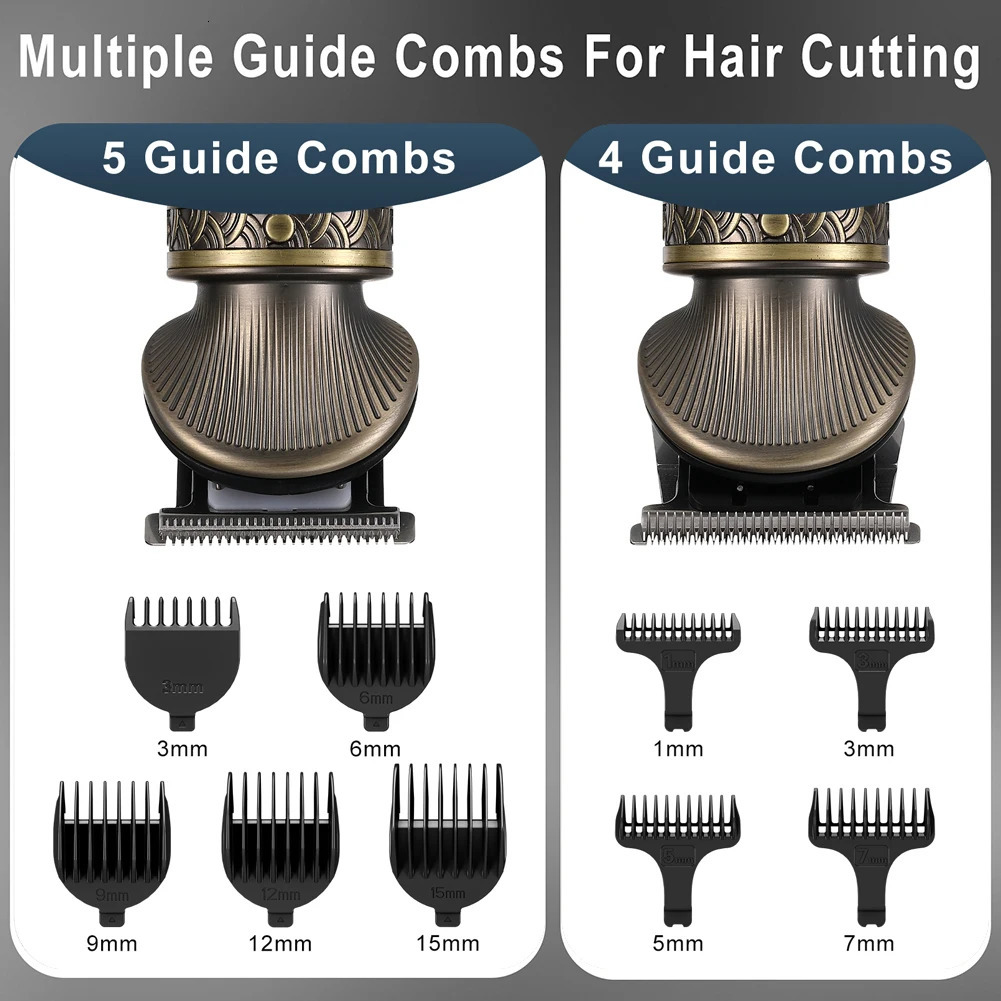 Hatteker 6 in 1 hair clipper set hair trimmer hair cutting machine for man USB charging electric shaver clippe trimmer machine 240805