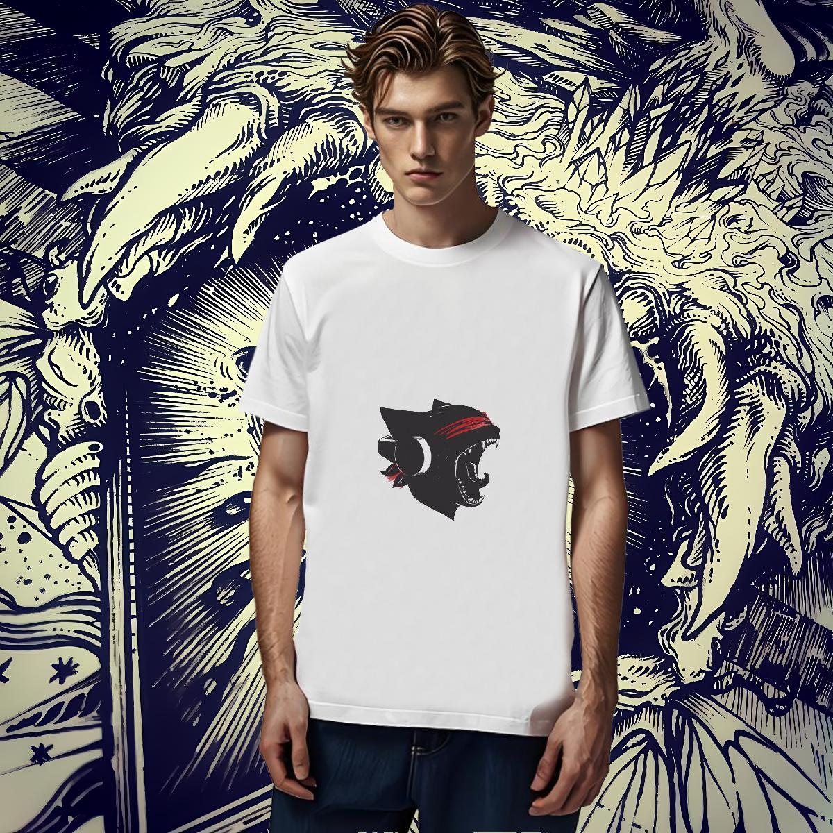 2024 Designer T Shirts Men 100% Cotton 230g cat Sport Wear Breathable Short Sleeve Cool Design Men Tshirts DIY Anime