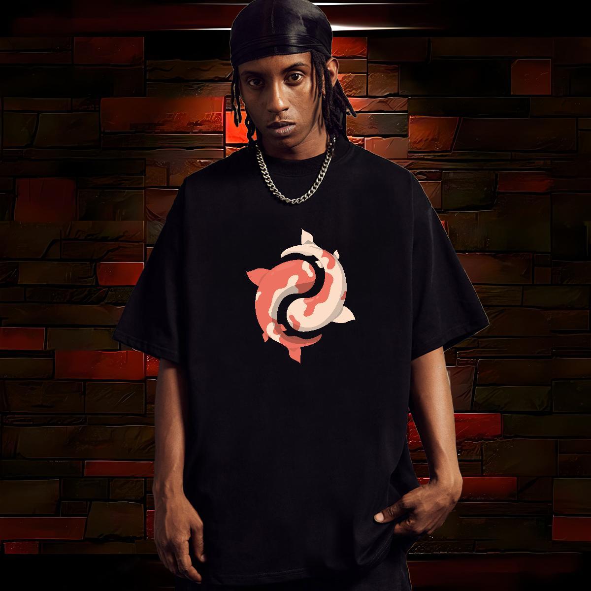 Designer Men T Shirts 100% Cotton 230g fish Beach Tops Tees Breathable Short Sleeve TOP Quality Men Tops Tees DIY