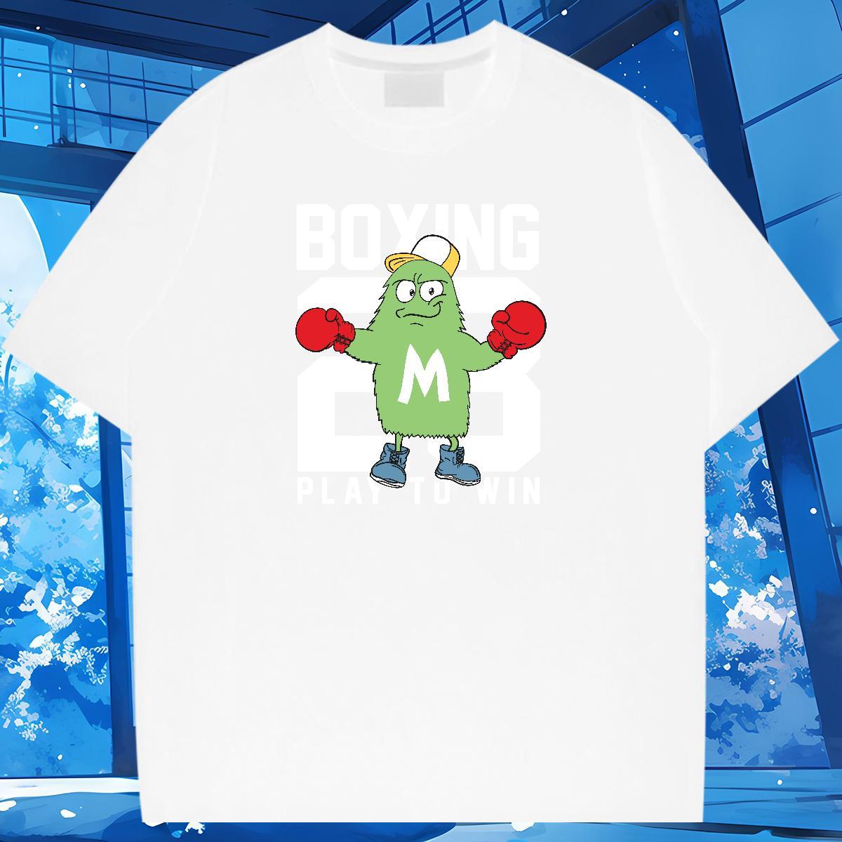 T-Shirts 230g 100% Cotton role Sports Casual Short Sleeve O-Neck DIY Logo Oversized Tshirt for Man Woman 2024 DIY High Quality Wear