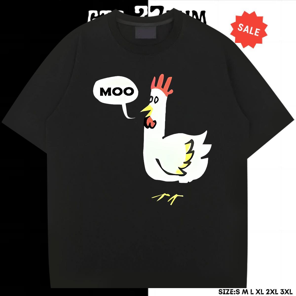 Comfortable Couples T Shirts 230g 100% Cotton Sports Casual chicken Anime Print Breathable Short Sleeve 2024 DIY T-Shirts for Men Tshirts