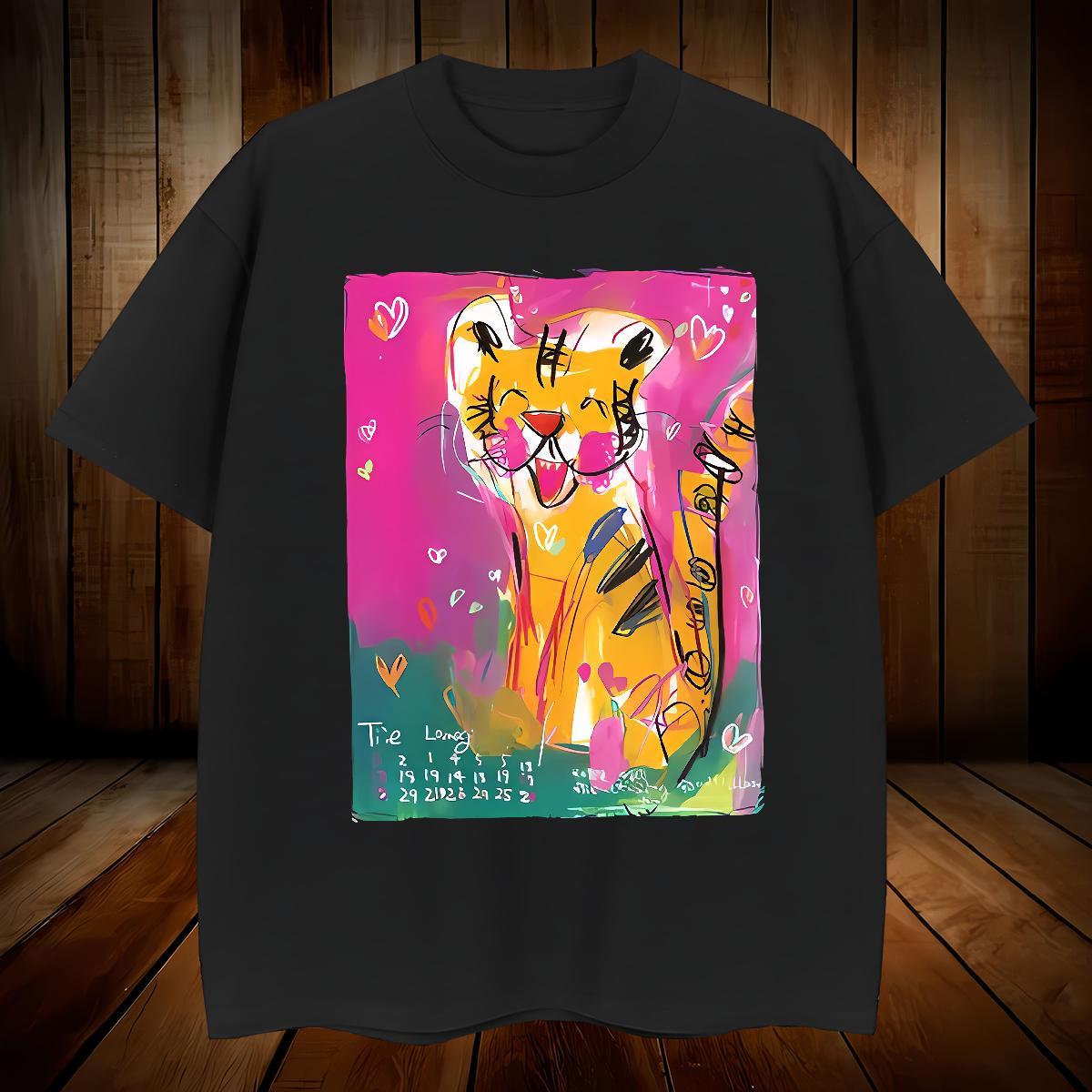 Popular Tshirts 230g Cotton tiger T-Shirts Sport Breathable Plus Size Custom Stylist Tops Shirt