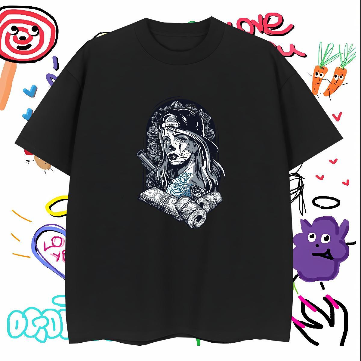 Men T Shirts 230g Pure Cotton money Daily Wear Short Sleeve Soft Custom Printed Tshirts Fashion New Designer Tees Shirts