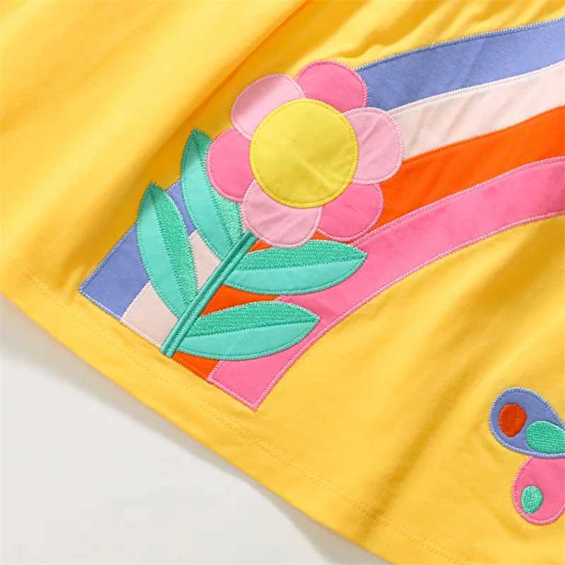 Jumping Meters 2-7 Summer Princess Baby Dress Order Ice Cream Decal Party Childrens Short Sleeve FrogW240720