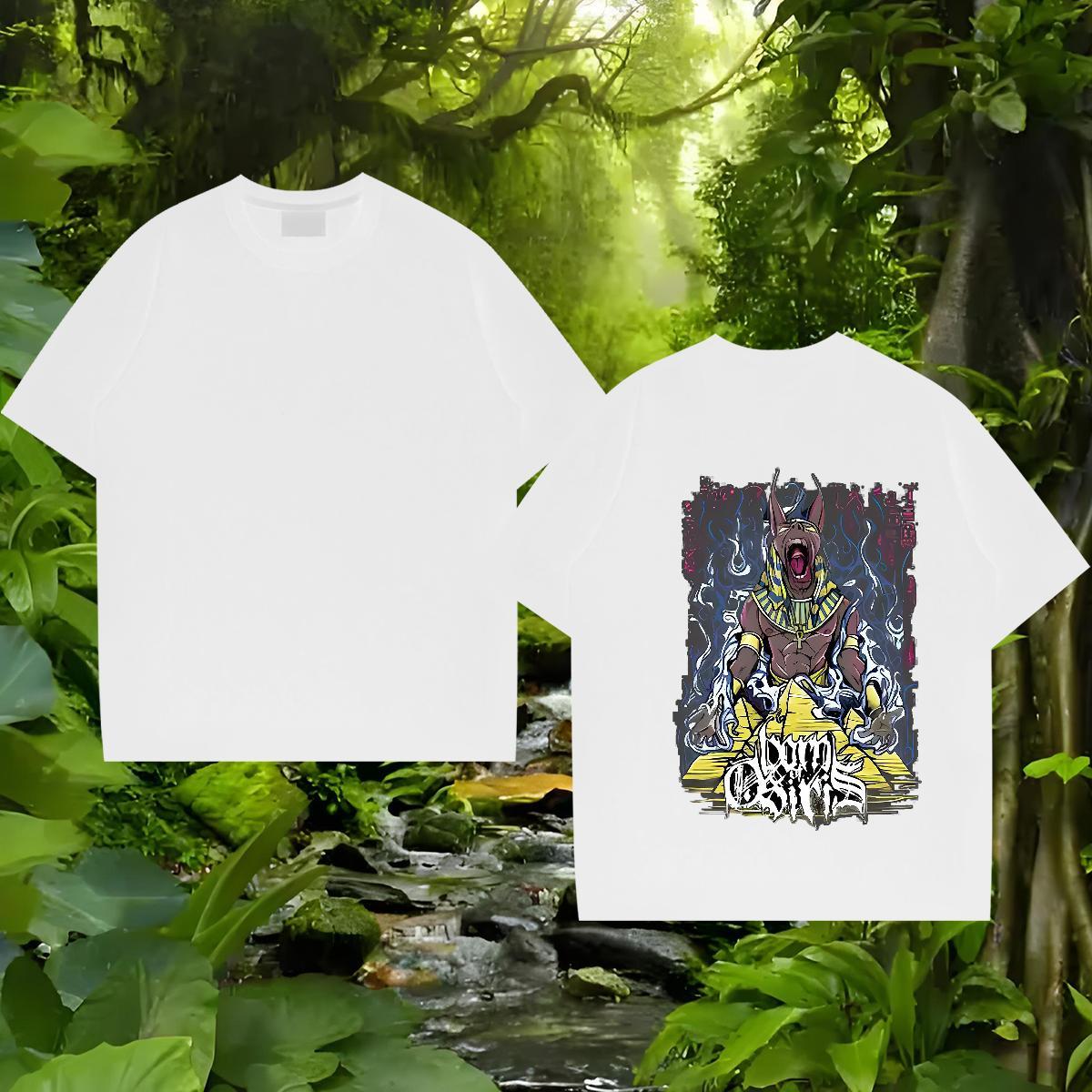 Brand Men T Shirts 230g Cotton Hip Hop Tops Tees Breathable Short Sleeve Comfortable Mens Tshirts Anime