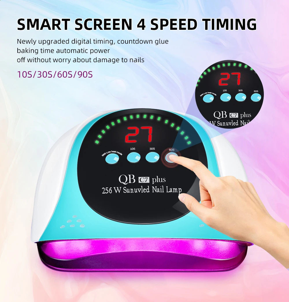 256W UV LED Nail Lamp 57 LEDs Professionals Nail Dryer for Curing All Nail Gel Manicure Lamp with Motion Sensor Nail Salon Use 240729