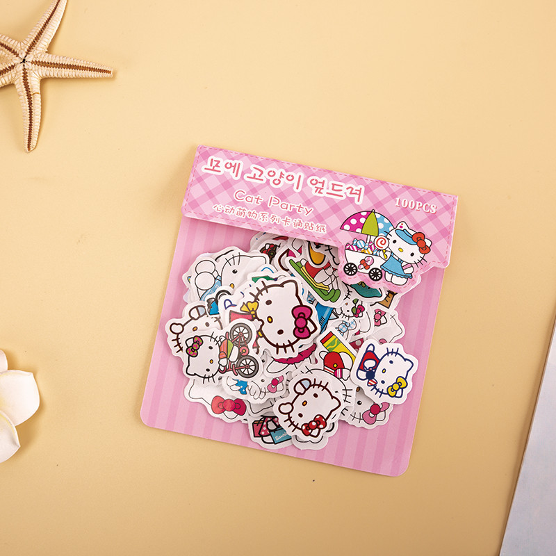 Heartbeat Cute Stickers Creative Children's Cartoon Cute Handheld Account Stickers Handmade DIY Mobile Phone Water Cup Stationery Stickers