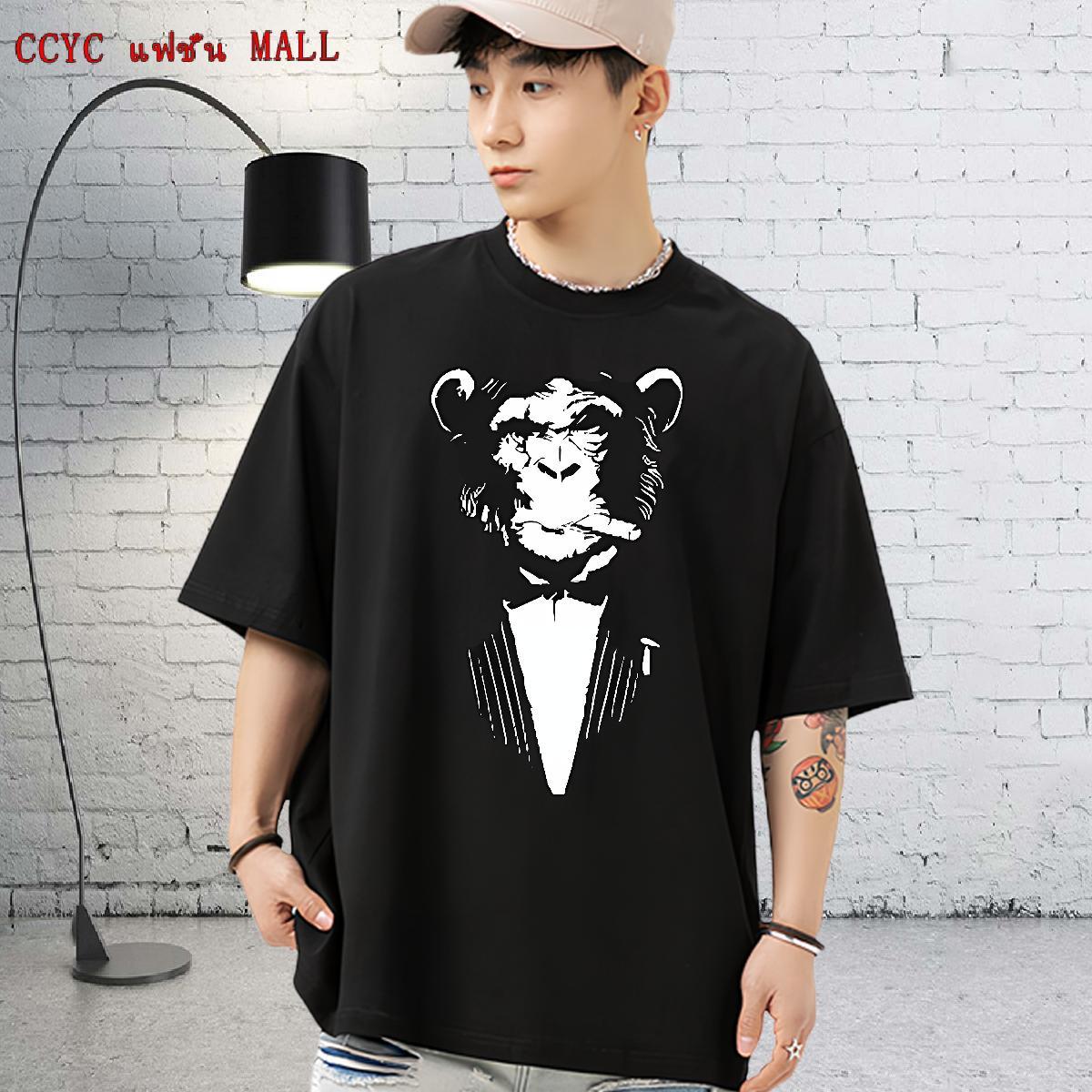 Brand T-Shirts 230g Cotton chimpanzee Sport Polos Breathable Short Sleeve Designer Mens Tshirts Anime