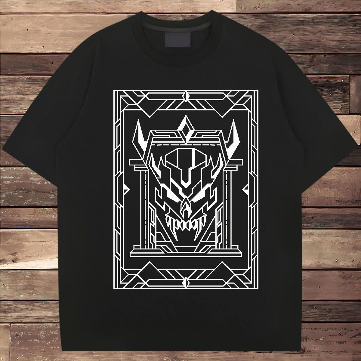 Man T Shirts 230g 100% Cotton Geometric line Home Outdoor Round Neck Short Sleeve Graphic Men Clothes T-Shirt 2024 DIY Loose Wear