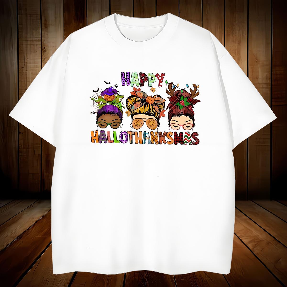 Man T Shirts 100% Cotton 230g halloween Casual Breathable Short Sleeve Custom Cartoon Couples T Shirts Designer Fashion Wholesale Tshirts