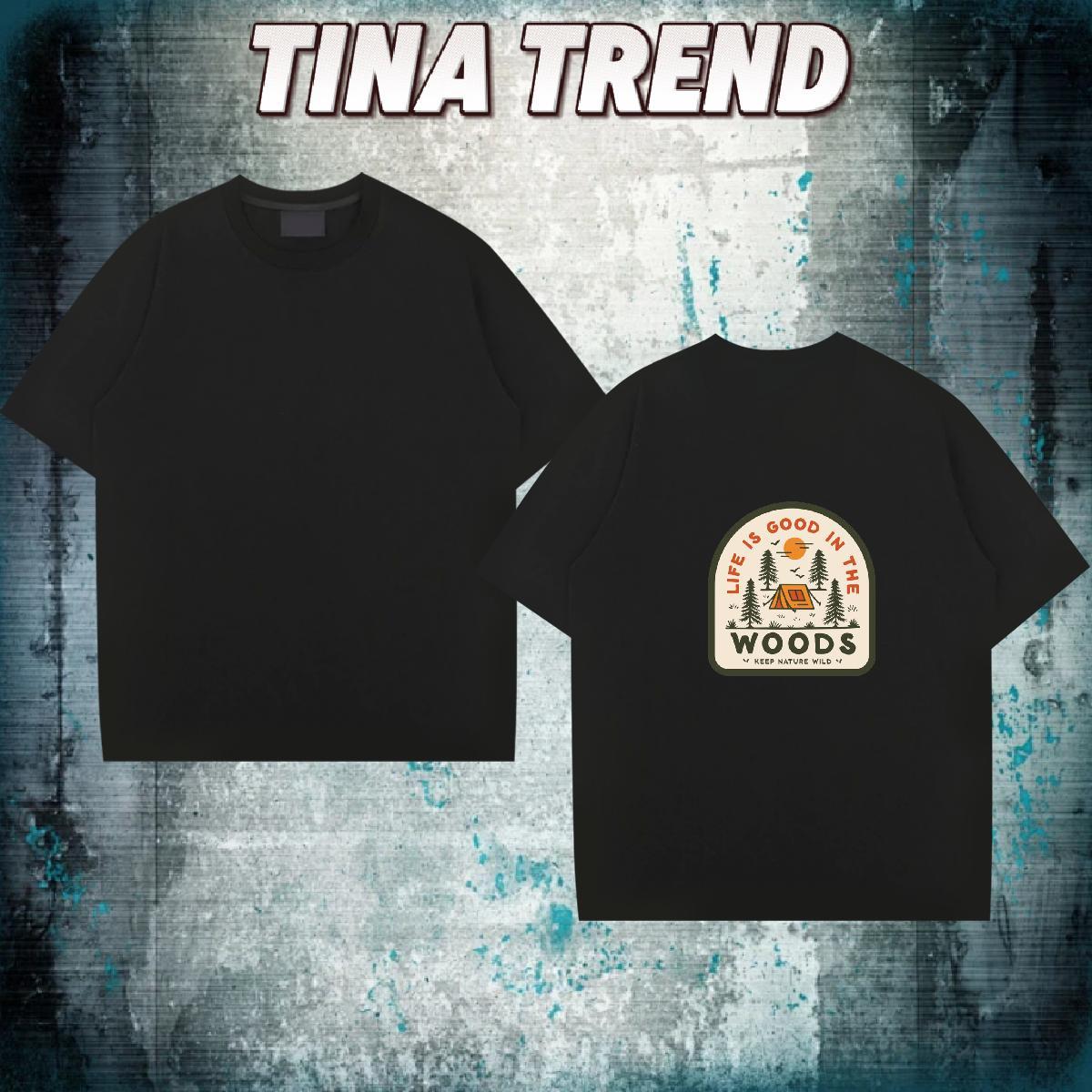 Designer Fashion Man T Shirts 230g 100% Cotton tree High Street Hip Hop Tops Crew Neck Brand Tshirt for Man Woman Black Oversized