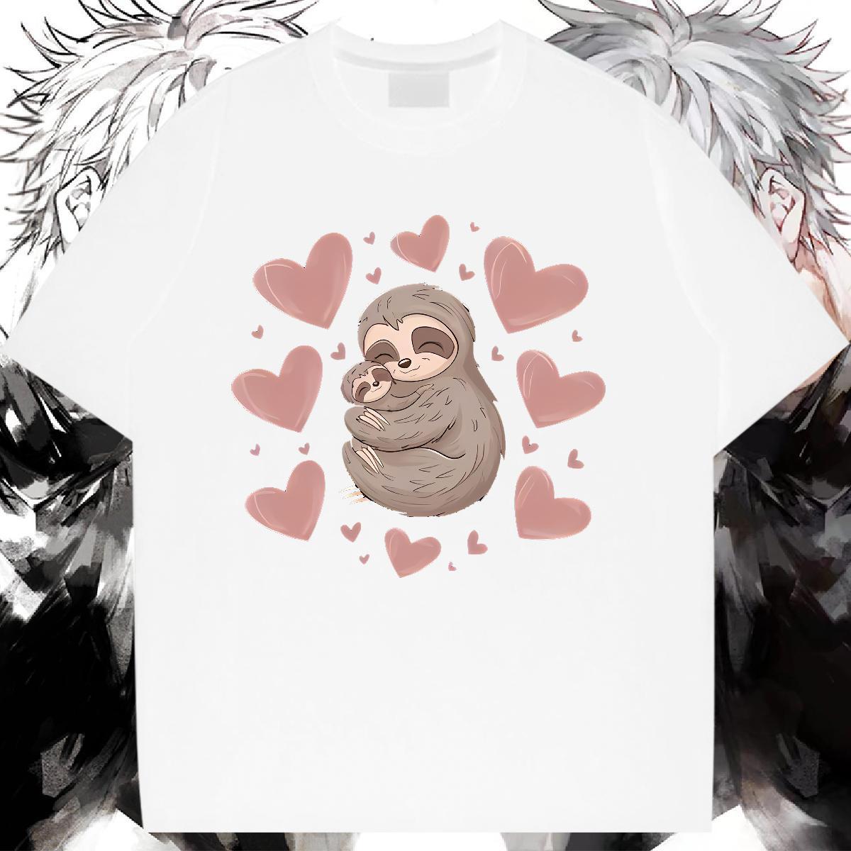 Lady Womens T Shirts O-Neck Short Sleeve Women Tees Customized Print bear Sports Casual 230g Cotton Fashion Top Tees