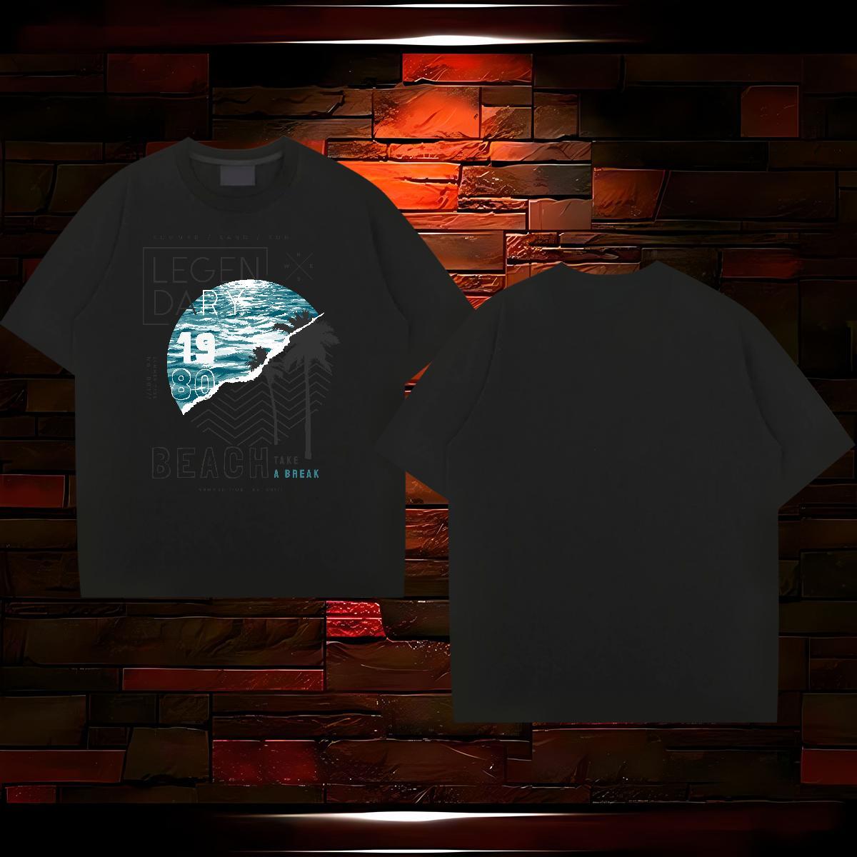 New Man T Shirts 100% Cotton 230g sea High Street Hip Hop Wear Breathable Short Sleeve Designer Tshirt for Man Woman Custom Printing