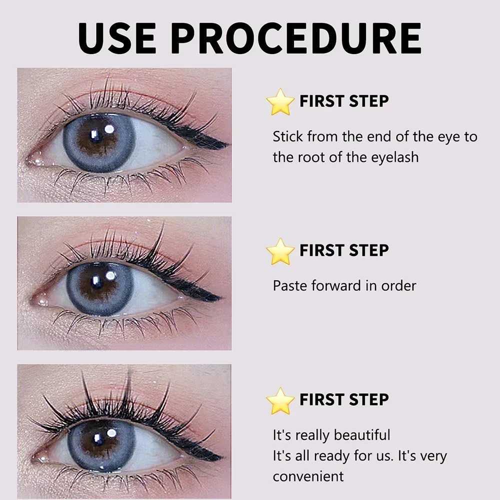 Personal eyelash 160 clusters soft ribbon segmented fake bundle eyelash DIY personal eyelash extension W240803