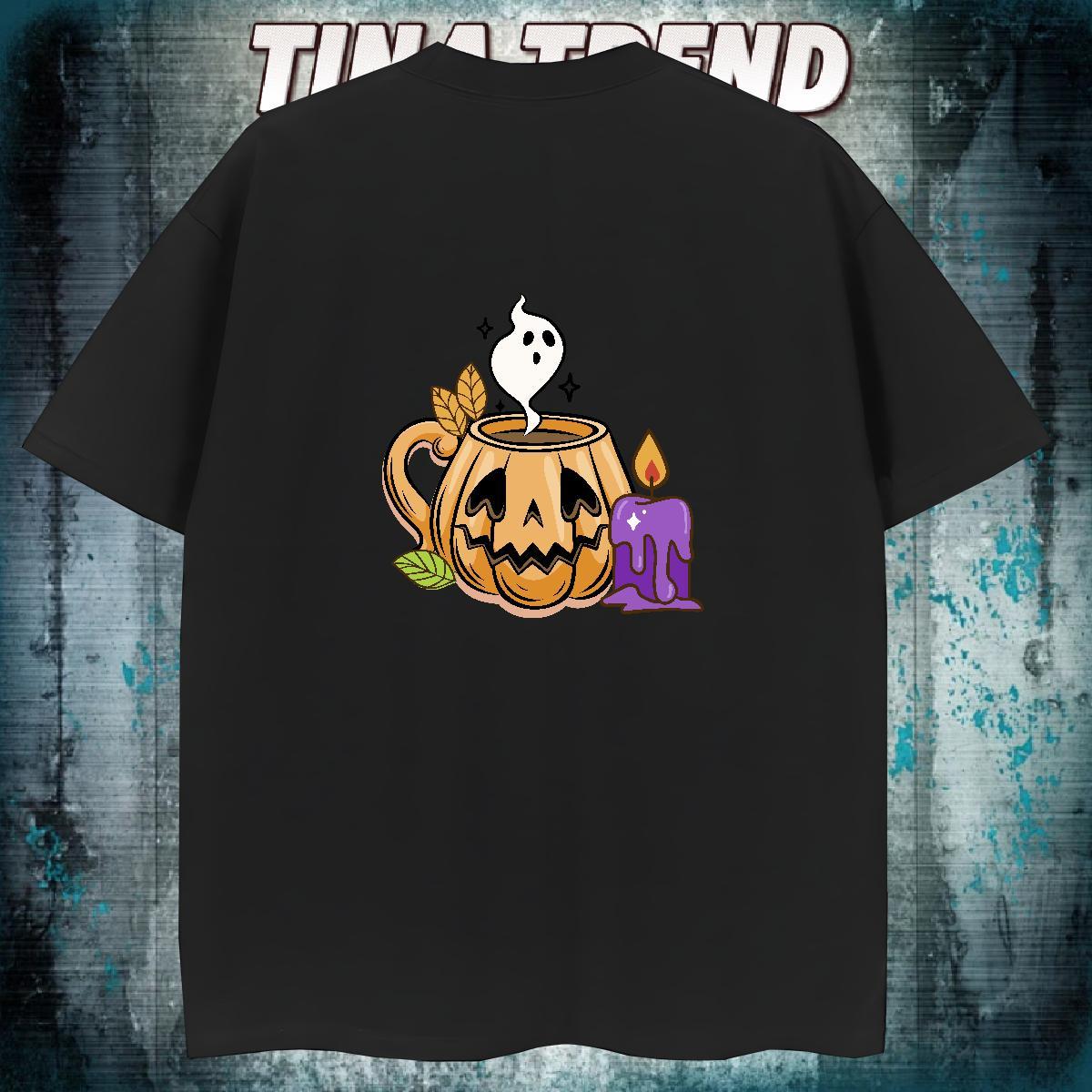 Fashion Designer T-Shirts 100% Cotton 230g pumpkin Beach Clothings Breathable Short Sleeve Soft Men Clothes T-Shirt Custom Print Oversized