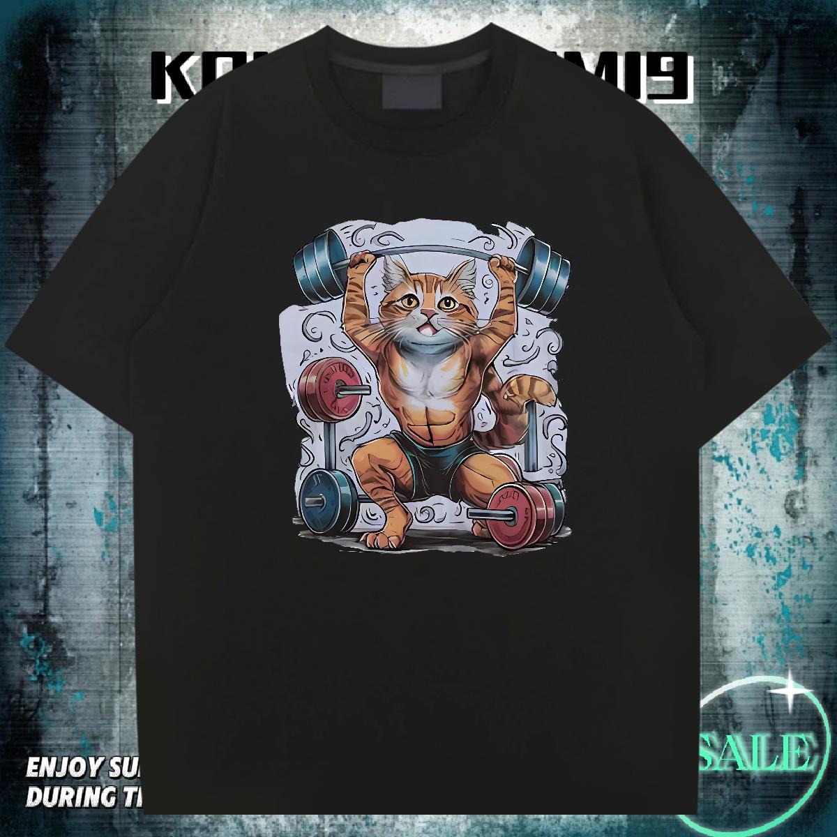 Wholesale Mens Tshirts 230g Cotton Street Casual strong Black Oversized Breathable Short Sleeve DIY Customized T-Shirts Top Tees