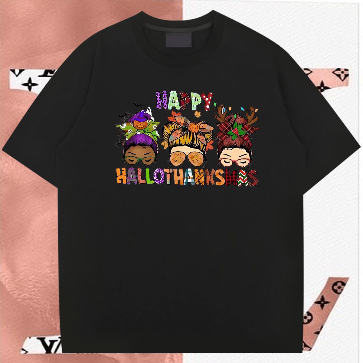 T-Shirts for Men 230g Cotton halloween Street Casual Breathable Crew Neck Oversized 3XL 4XL Couples T Shirts Fashion Casual Unisex Tees Shirts