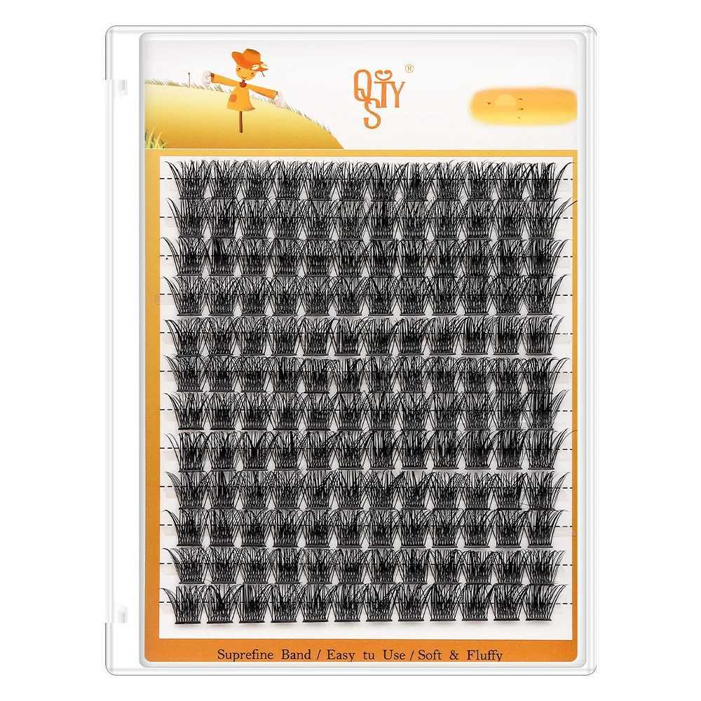 QSTY Segmented False Eyelash Extension 144 Clusters DIY 40D Soft Natural Thick Mink Eyelash Personal Makeup Graffiti Eyelash W240803