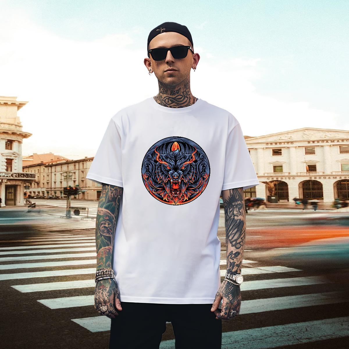 Loose Fit Men Tees 100% Cotton 230g High Street Hip Hop Custom Anime Breathable Soft 2024 Designer T-Shirts Clothes