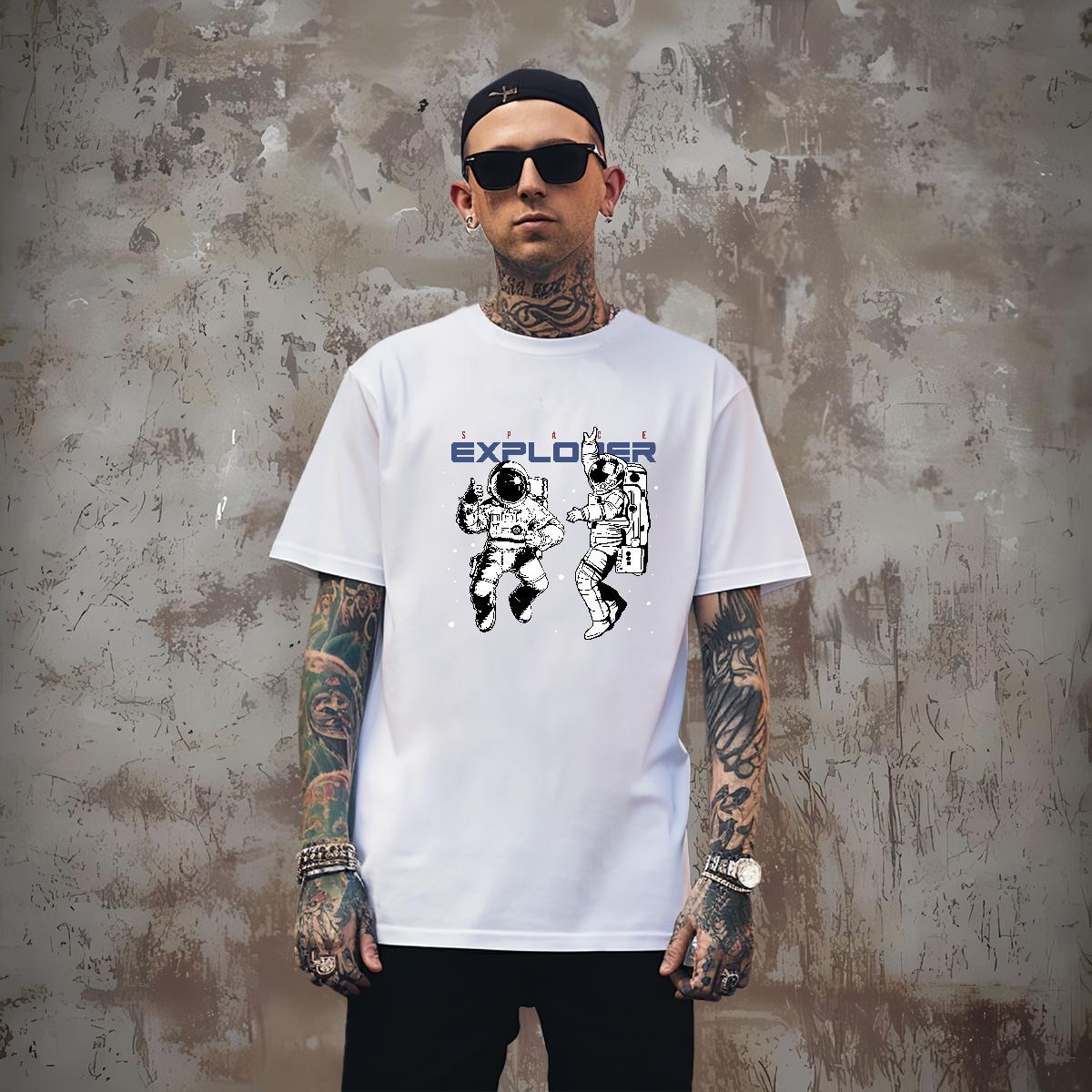 Mens T Shirts 230g Cotton universe Anime Printing Street Breathable Short Sleeve Custom Printed Men Tees Casual New Designer Tees Shirts