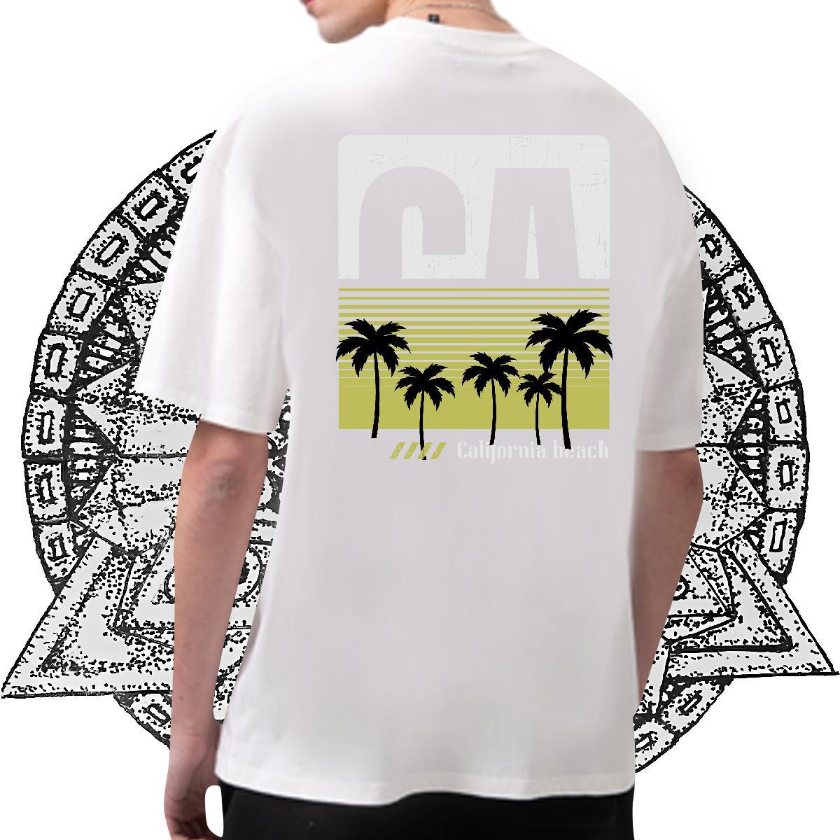 Fashion Designer T shirt 230g Pure Cotton tree Summer Casual Polos Breathable Soft Wholesale Men Clothes T-Shirt Oversized