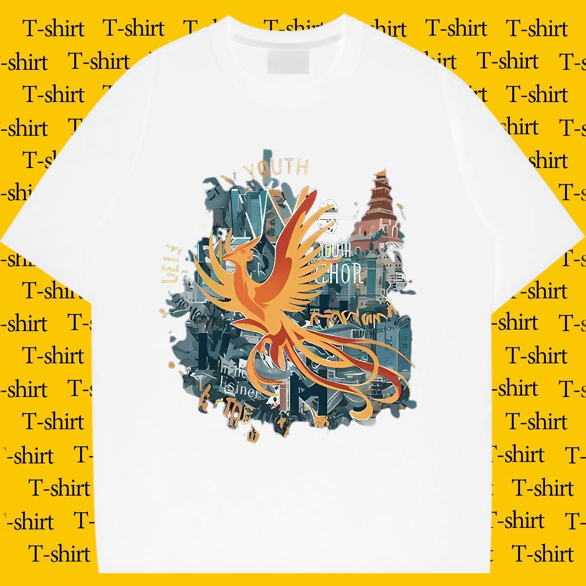 Unisex T Shirt For Woman Short sleeve Soft Tshirt for Man Woman Anime bird Casual Sport 100% Cotton 230g Custom Polos