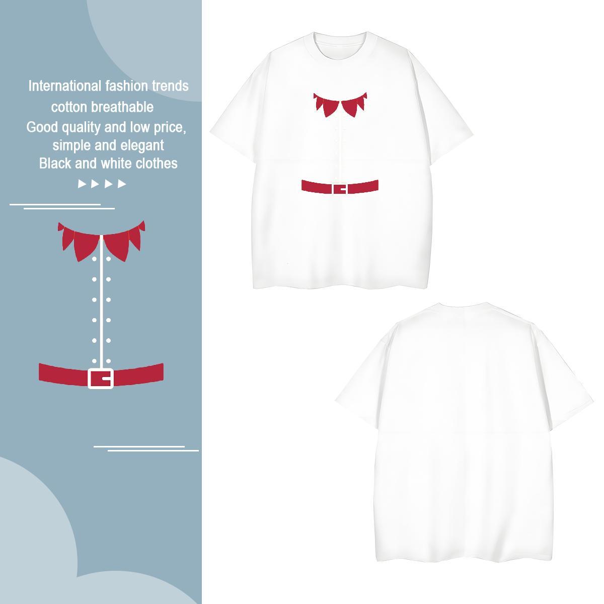 Free Shipping Tshirt for Man Woman 230g Cotton Christmas T-Shirts Beach Round Neck Short Sleeve Black Oversized Customized Tees