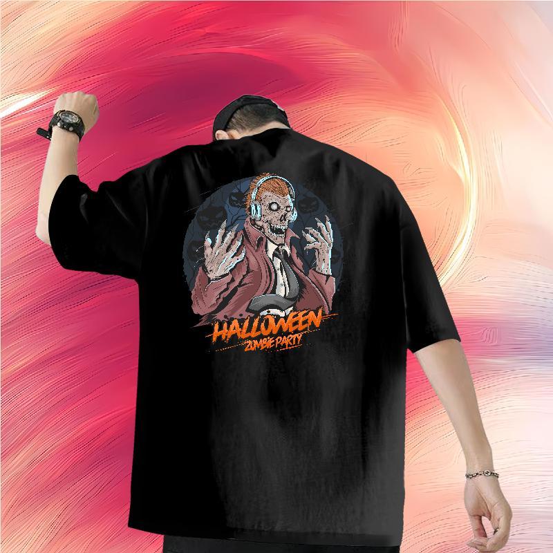 Classic Casual Men T Shirts 230g Cotton monster Outdoor Tshirts O-Neck Short Sleeve Cool Design Couples T Shirts DIY Printed