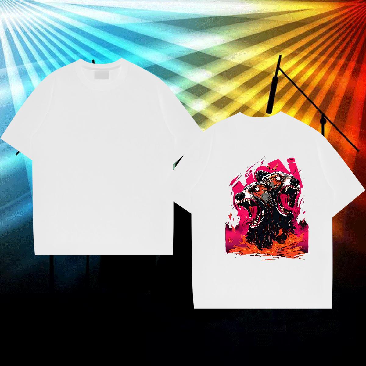 2024 Designer T Shirt For Man 230g Cotton Sport Tees Shirts Crew Neck Breathable Unisex Mens Tshirts DIY Printed