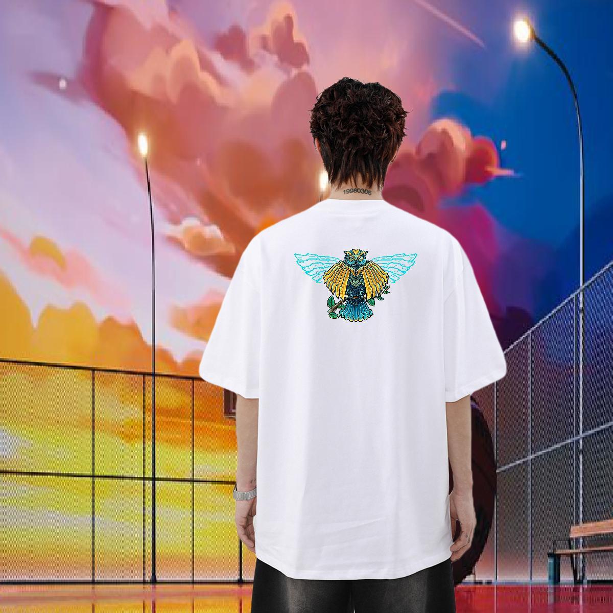 Brand T shirt 230g Pure Cotton cool Spring Summer Tees Breathable High Quality Men Tshirts DIY Printed