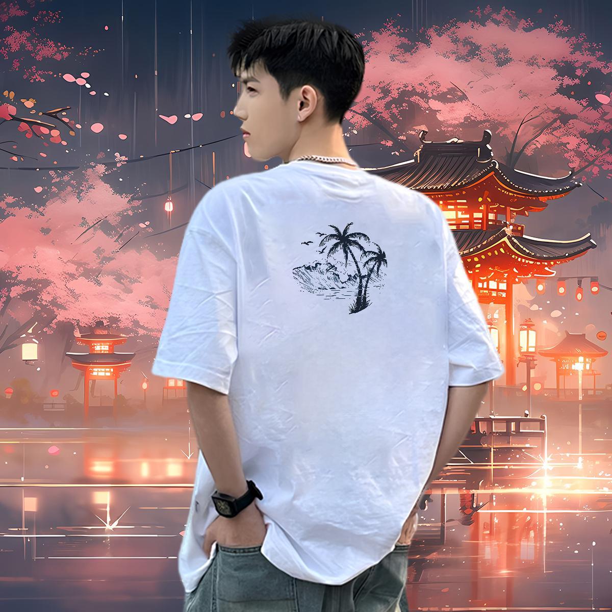 2024 Summer T Shirt For Man 100% Cotton 230g sun Hip Hop Tees Crew Neck Comfortable Tshirt for Man Woman Custom Big Size