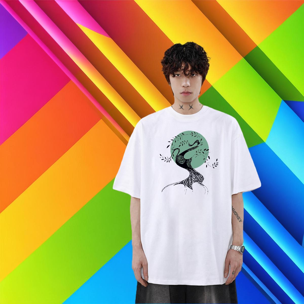 Unisex Men Tshirts 230g 100% Cotton Casual tree Customized Breathable Crew Neck Fashion Designer Man T Shirts Top Tees