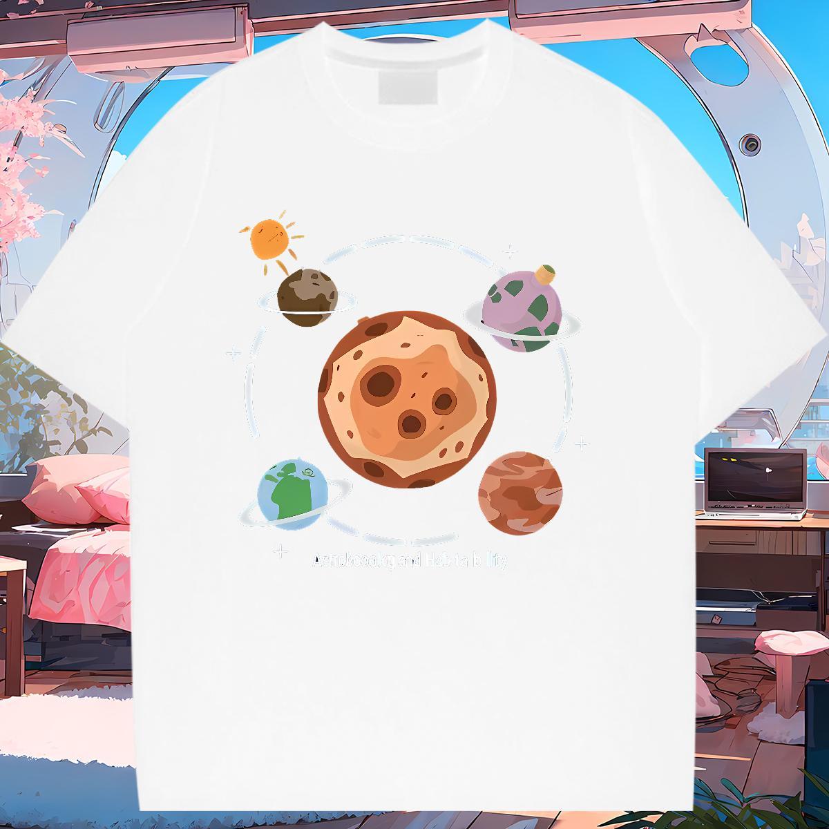 Brand T Shirts Women Breathable Soft Woman Tshirt Graphic star Summer Casual 230g Cotton New Top Tees