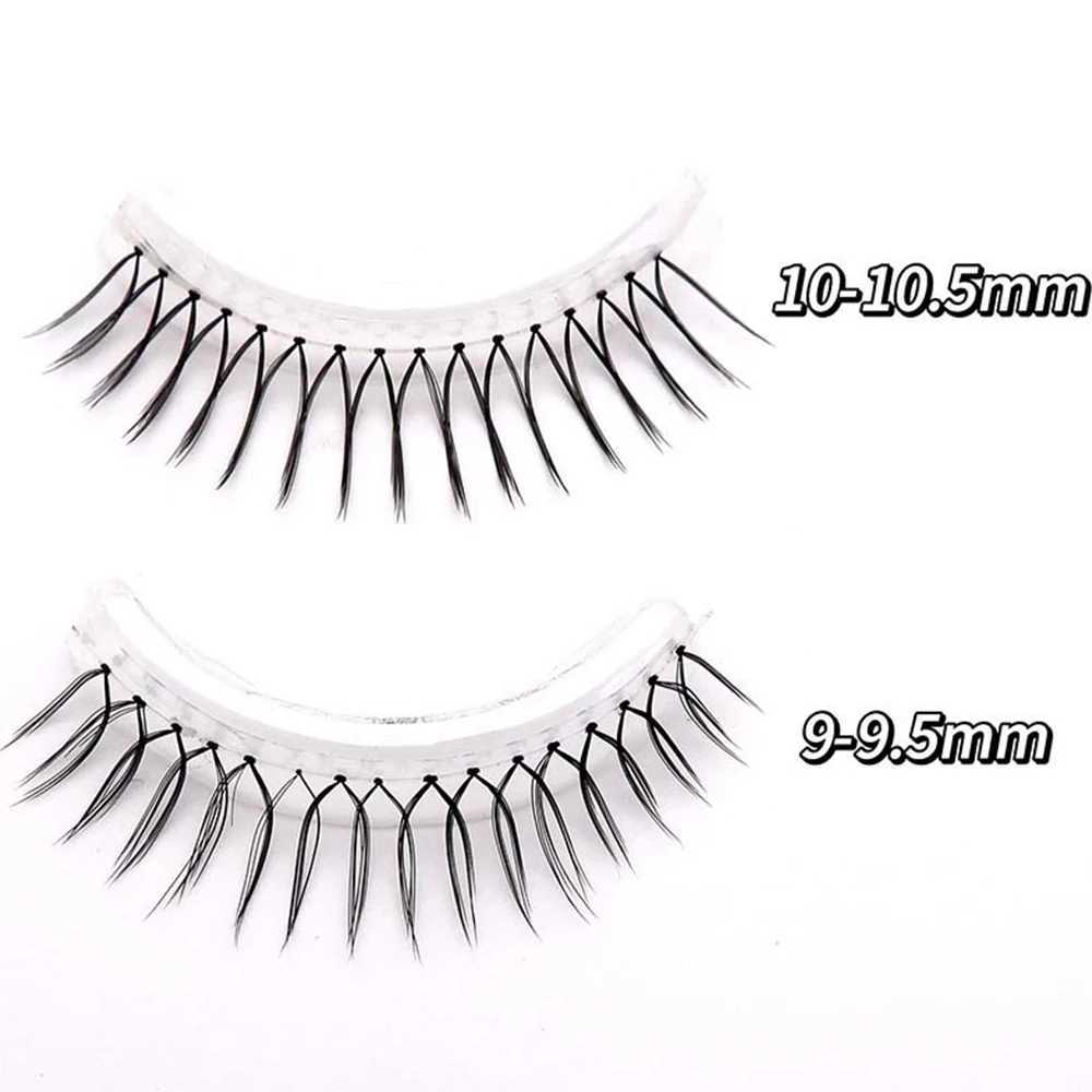 5/10 pairs of U-shaped false eyelashes natural eyelash extension Wispy reusable transparent manga Korean eye makeup idol Zhang Yuanying W240803