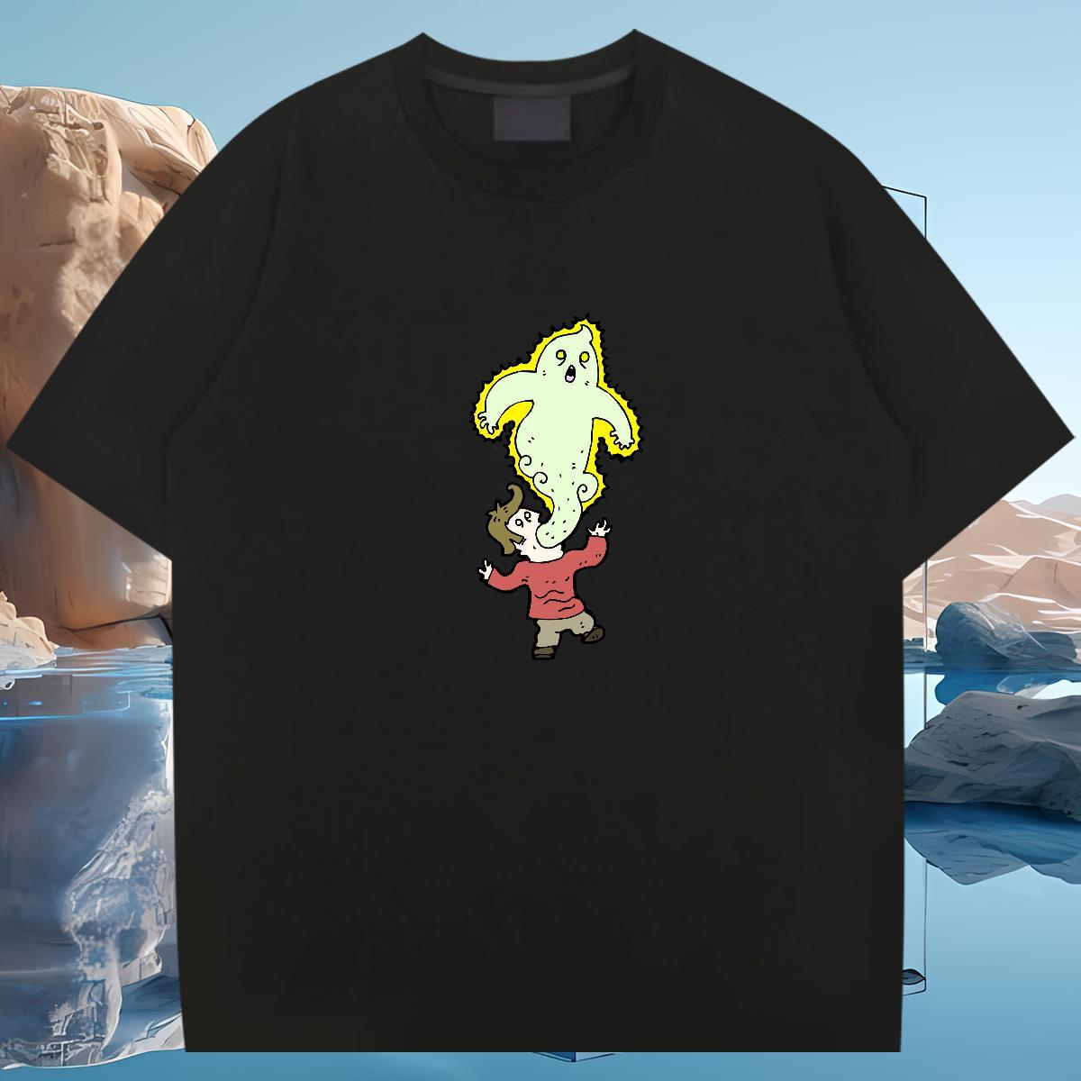 T-Shirts 230g Pure Cotton painting High Street Hip Hop Crew Neck Breathable Custom Printing Tshirt for Man Woman Customized Unisex Tee Shirt