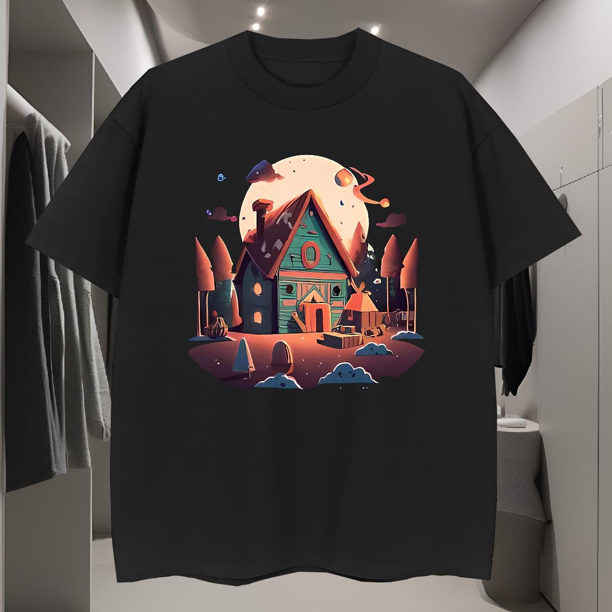 Mens T Shirts 230g 100% Cotton icon Home Outdoor Breathable Soft DIY Printed Men Tops Tees Brand Cool Design Clothings