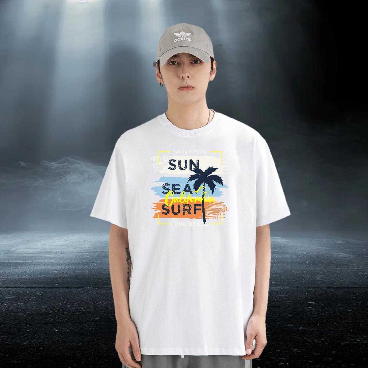 Wholesale Tshirt for Man Woman 100% Cotton 230g Daily Wear tree DIY Breathable Short Sleeve Factory Direct T-Shirts Tees