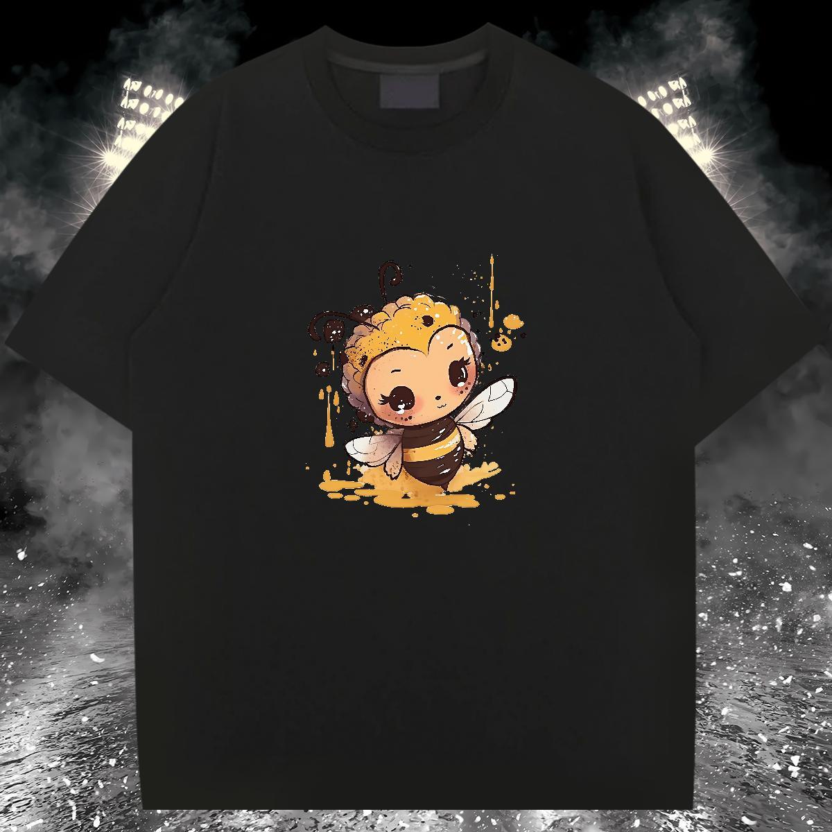 2024 DIY Men T Shirts 230g Pure Cotton Street Tops Tees Round Neck Short Sleeve High Quality Mens Tshirts Plus Size Cartoon