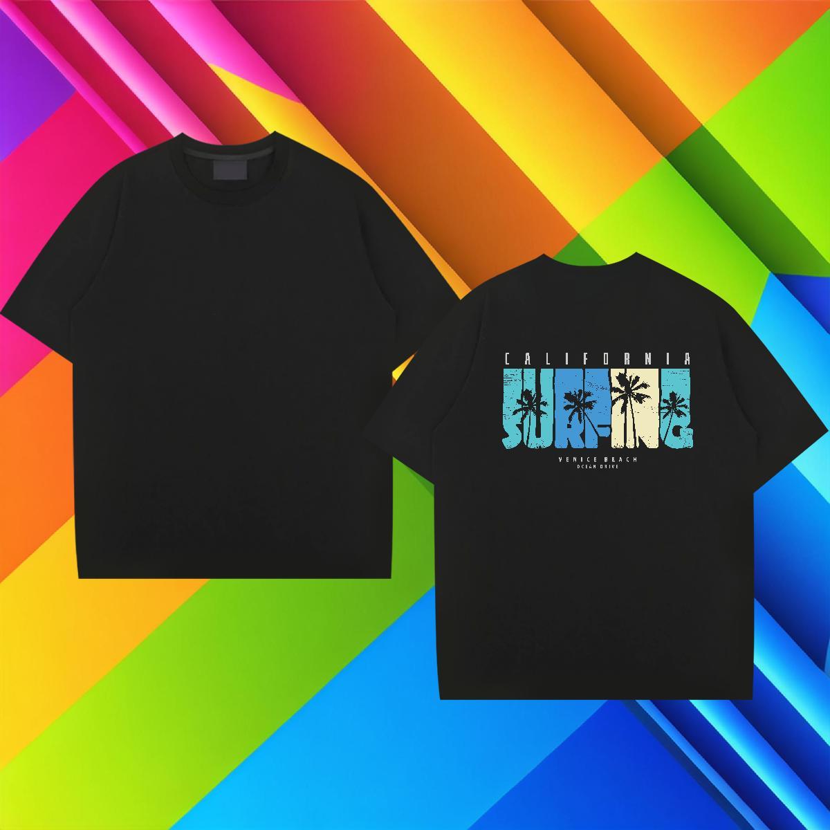 Classic Casual T-Shirts for Men 230g 100% Cotton tree Street Wear Clothings Pure Cotton TOP Quality Men Clothes T-Shirt Custom Print Oversized