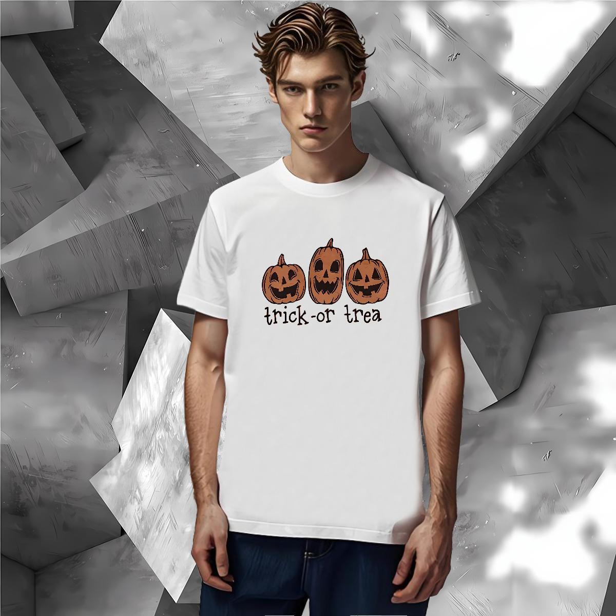 Fashion Designer Man T Shirts 230g 100% Cotton halloween Hip Hop Street Clothings Round Neck Short Sleeve Cool Design Tshirts Oversized 4XL