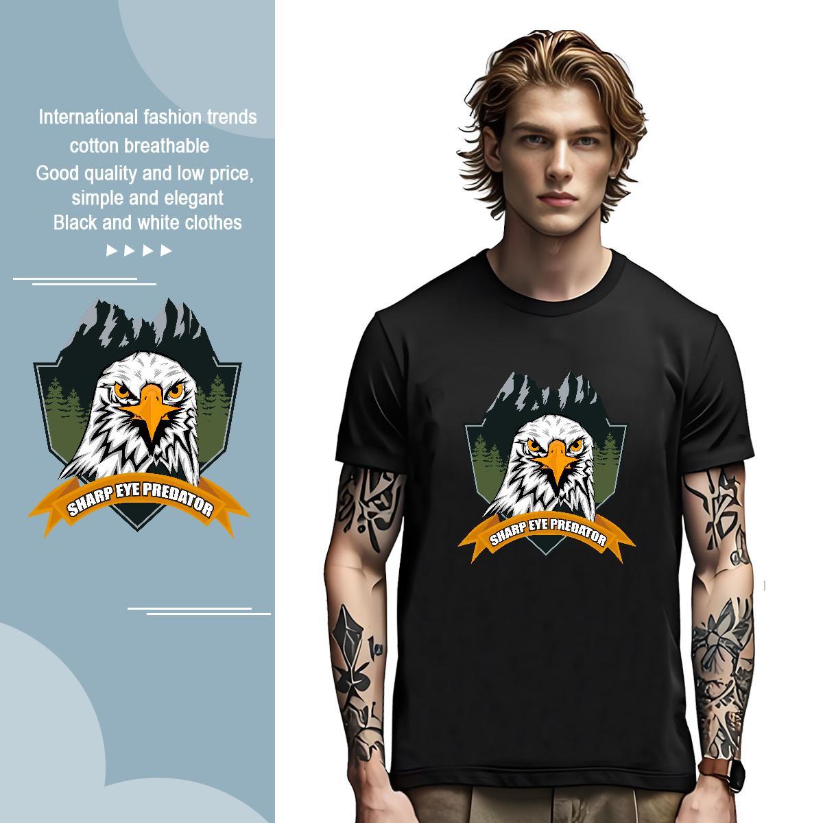 Man T Shirts 230g 100% Cotton cool Casual Beach Short Sleeve Soft Black White Men Tops Tees Stylist Loose Clothes