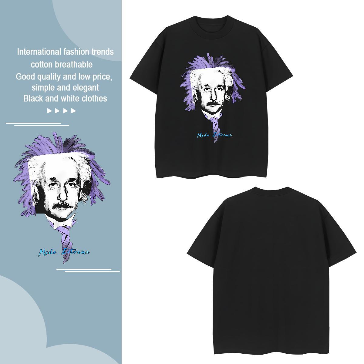 T-Shirts 230g Cotton portrait Street wear Hip Hop Breathable Short Sleeve Custom Cartoon Tshirts Fashion Designer TOP Quality Tee Shirt