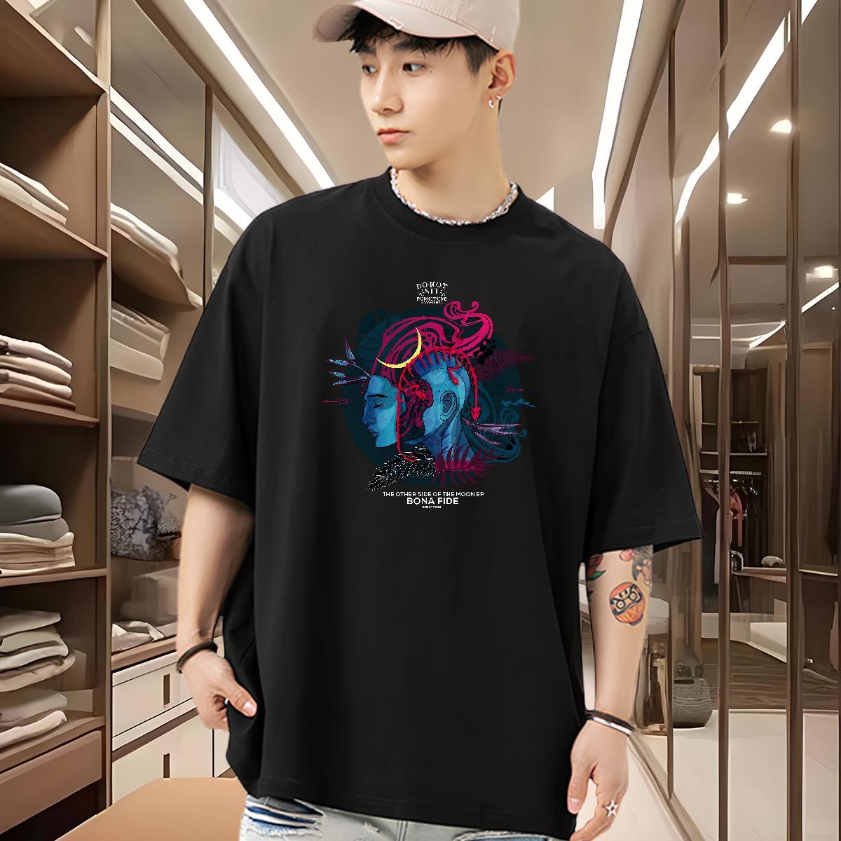 Fashion Designer Mens T Shirts 100% Cotton 230g terror Sports Casual Tee Shirt Short Sleeve O-Neck Unisex Mens Tshirts Floral Print