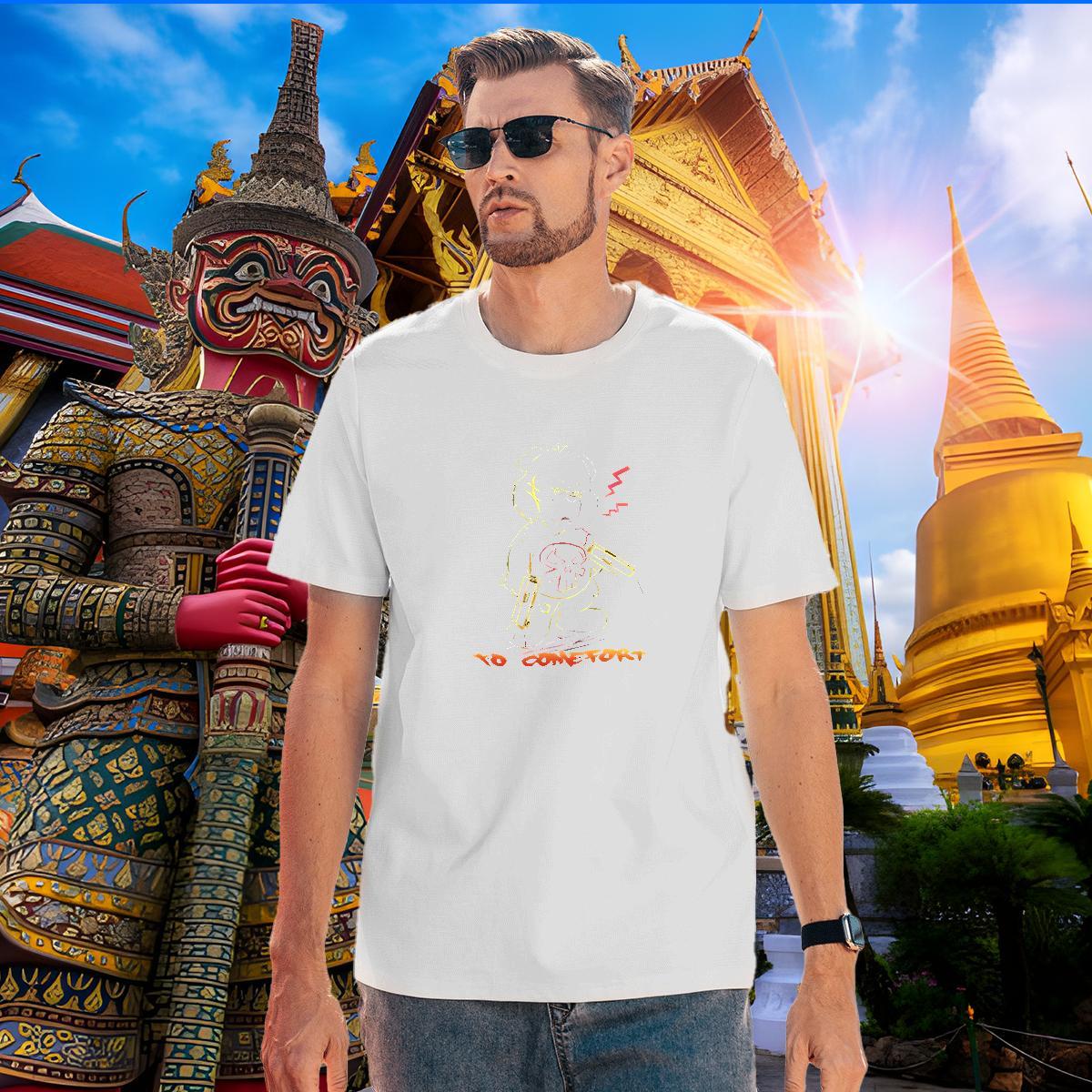 Cool Design Tshirts 230g Pure Cotton bear T shirt Sports Casual Breathable Crew Neck White Plus Size 2024 DIY Tops