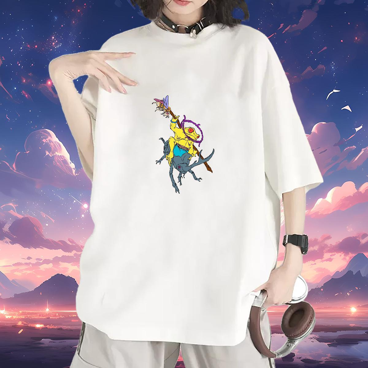 Unisex Womens T Shirts Breathable Short Sleeve Tshirt for Man Woman Skull Frog Summer Casual 230g Cotton Casual New Tops Tees