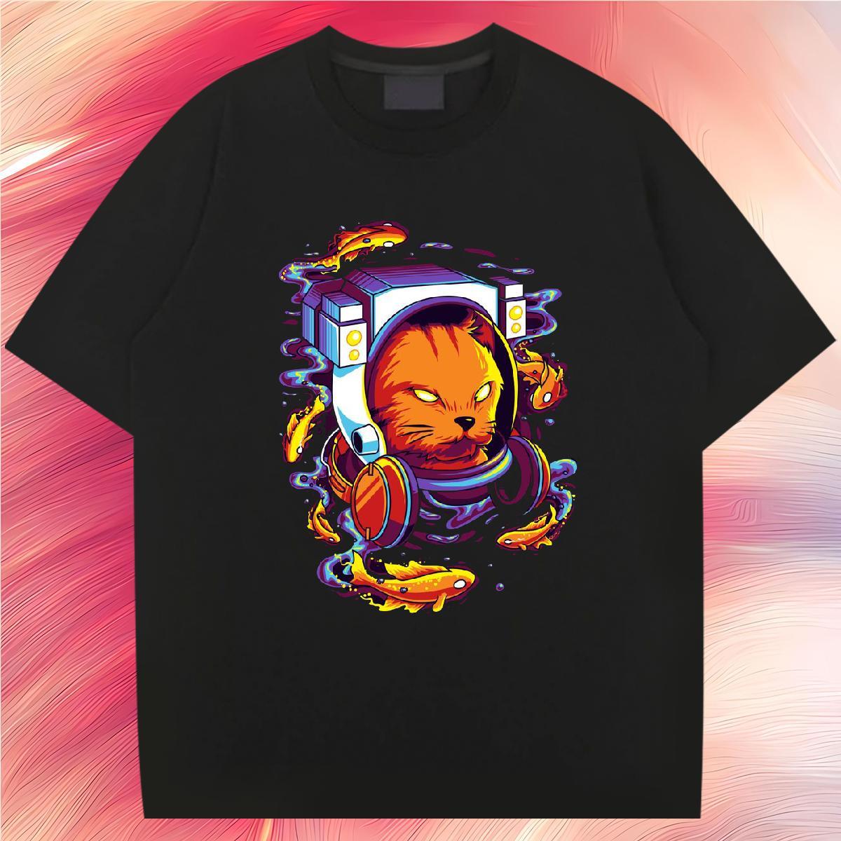 Man T Shirts 230g Pure Cotton cute Hip Hop Street Breathable Short Sleeve Floral Print Men Tshirts Free Shipping Unisex Top Tees